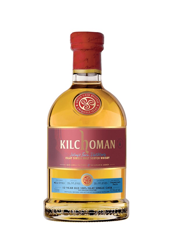 KILCHOMAN 12 YEARS 100% ISLAY STILL PEAT BOURBON BARREL SINGLE CASK NEW VIBRATIONS 53.5%