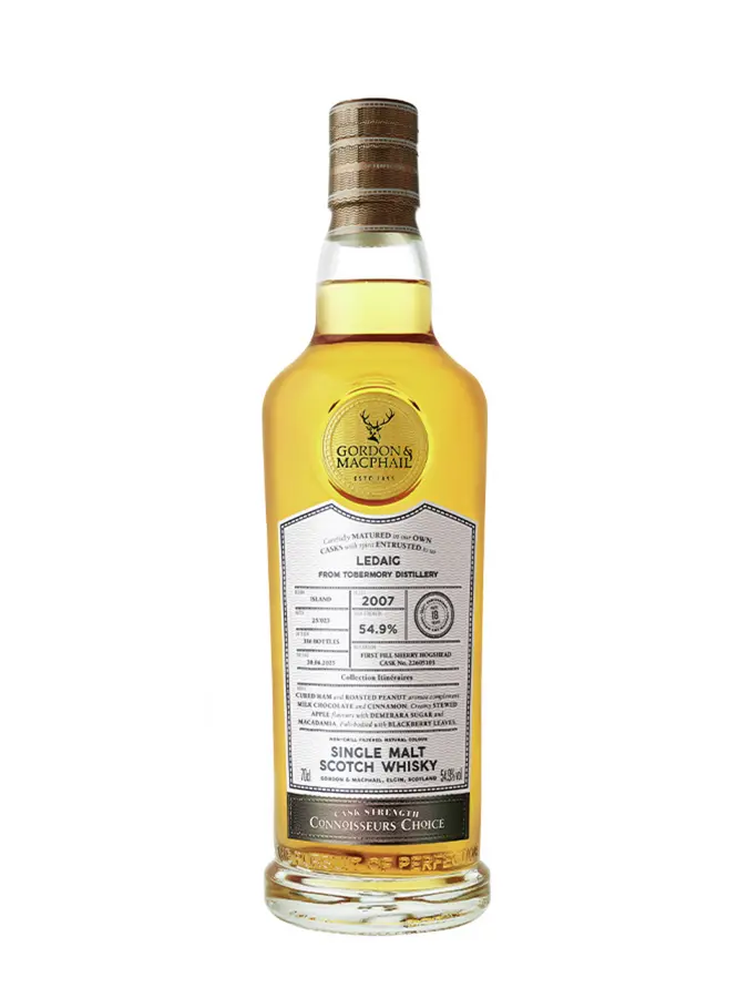 LEDAIG 18 YR 2007 1ST FILL SHERRY HOGSHEAD G&M, ITINERAIRES (LMDW), 54.9%
