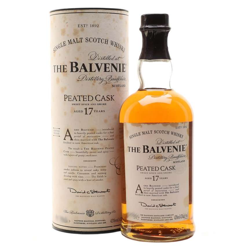BALVENIE 17 YR PEATED CASK 43%