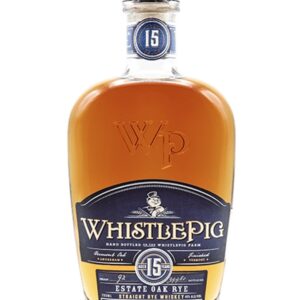 WHISTLE PIG 15 YEARS ESTATE OAK RYE ABV: 46%